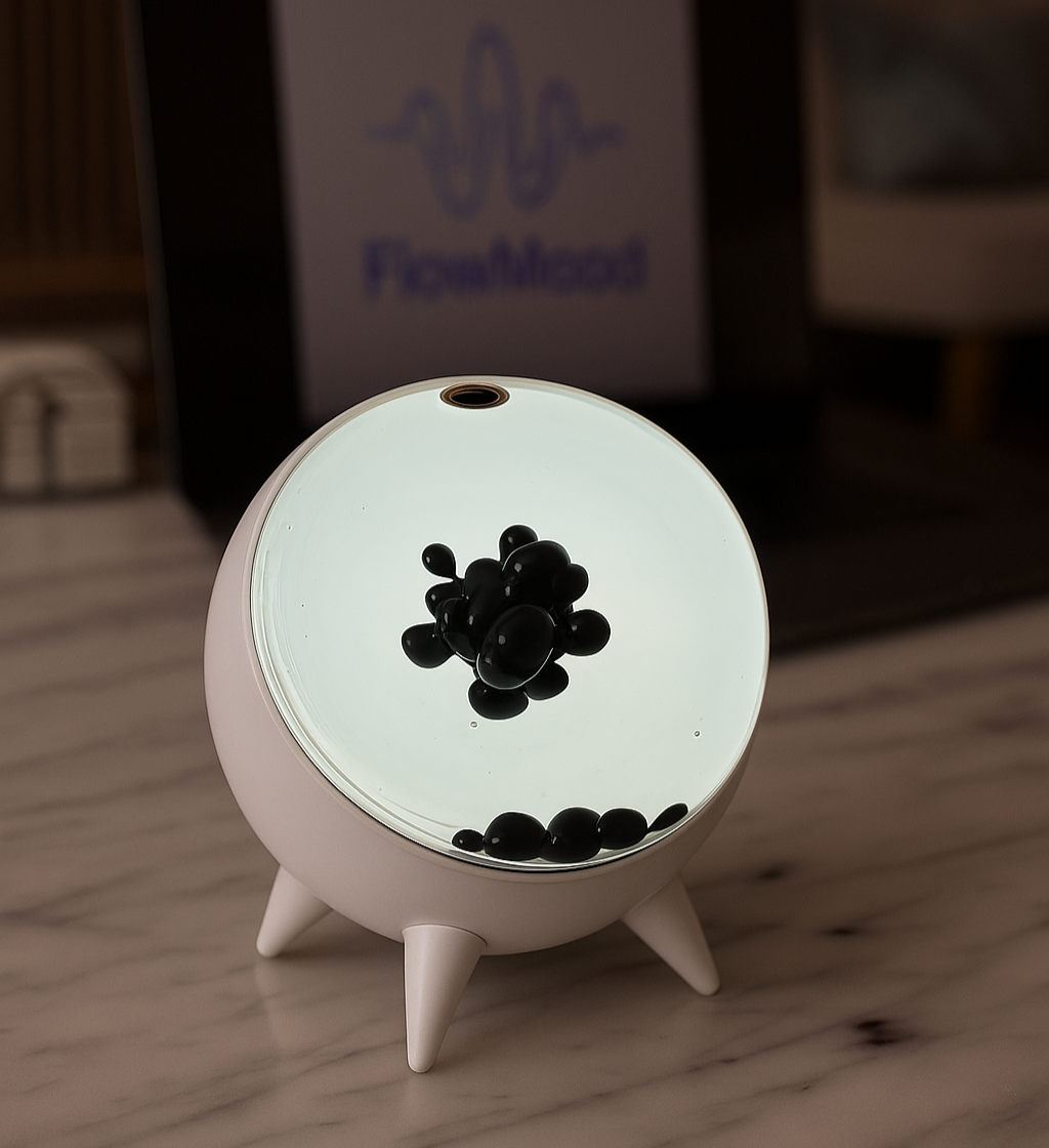 FlowMood™ – Visualizador de Sonido con Ferrofluido